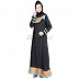 Nida abaya- raw silk and polka dots work Nida abaya- raw silk and polka dots work